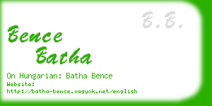 bence batha business card